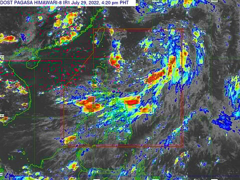 Satellite data Friday shows that the eye of Tropical Depression 'Ester' was estimated at 835 km East of Extreme Northern Luzon, packing maximum winds of 45 kph near the centre and gusts of up to 55 kph.