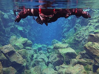 Photos: 'Incredible' icy dip between two continents in Iceland