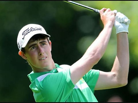Second-placed Gary Hurley of Ireland, a Saadiyat Beach Golf Club Ambassador, in action.