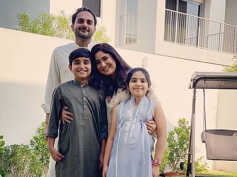Pakistani expat Mansoor Naqvi, his wife Mahalaka and children Izhaan and Mishaal love the space that Dubai Hills affords.
