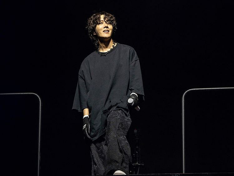 j-hope performs on Day 4 of the Lollapalooza Music Festival on Sunday, July 31, 2022, at Grant Park in Chicago. 