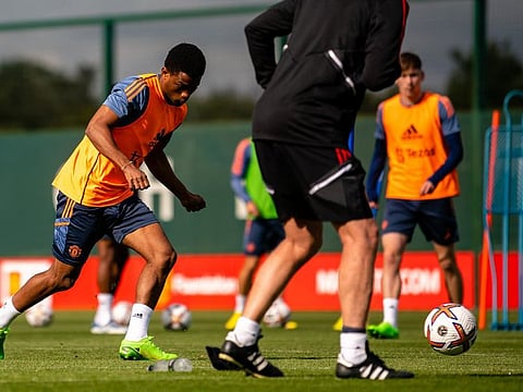 Manchester United players gearing up for the new season.