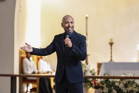 This image released by Universal Pictures shows Jo Koy in "Easter Sunday."