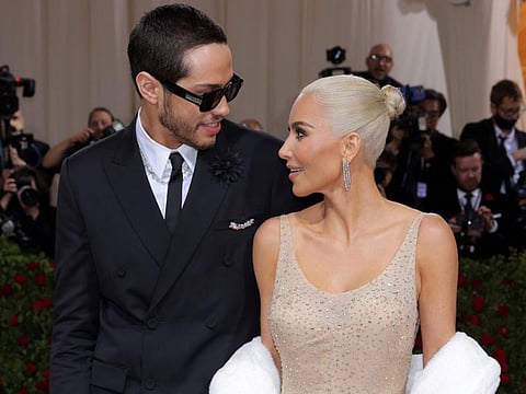 Kim Kardashian and Pete Davidson arrive at the In America: An Anthology of Fashion themed Met Gala at the Metropolitan Museum of Art in New York City, New York, U.S., May 2, 2022.