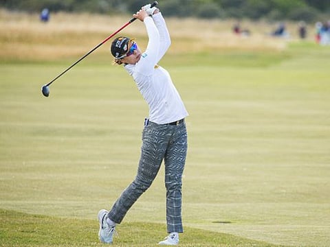 Korea's In Gee Chun in action during her second round at Muirfield at the AIG Women's Open.