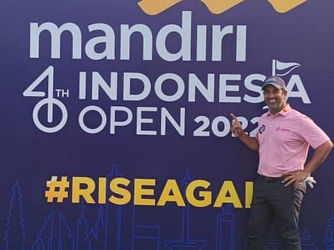 Shiv Kapur smiles following his third round in this week's Asian Tour event in Indonesia.