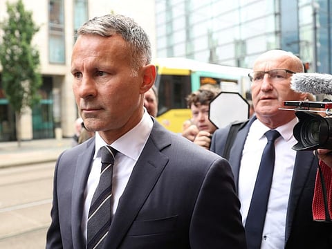 Former Manchester United footballer Ryan Giggs arrives at Manchester Crown Court in Manchester, Britain.