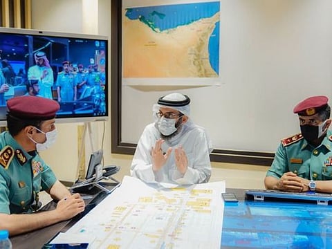 Police tackle traffic jams on Al Ittihad Street in Ajman