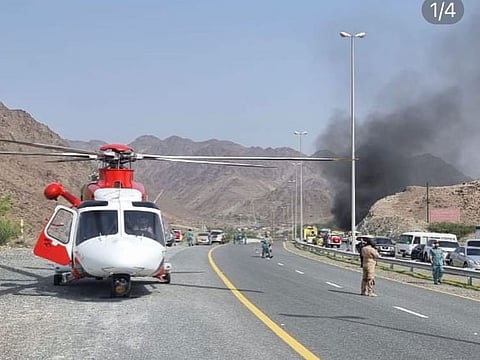 Rescue operations underway at Fujairah.