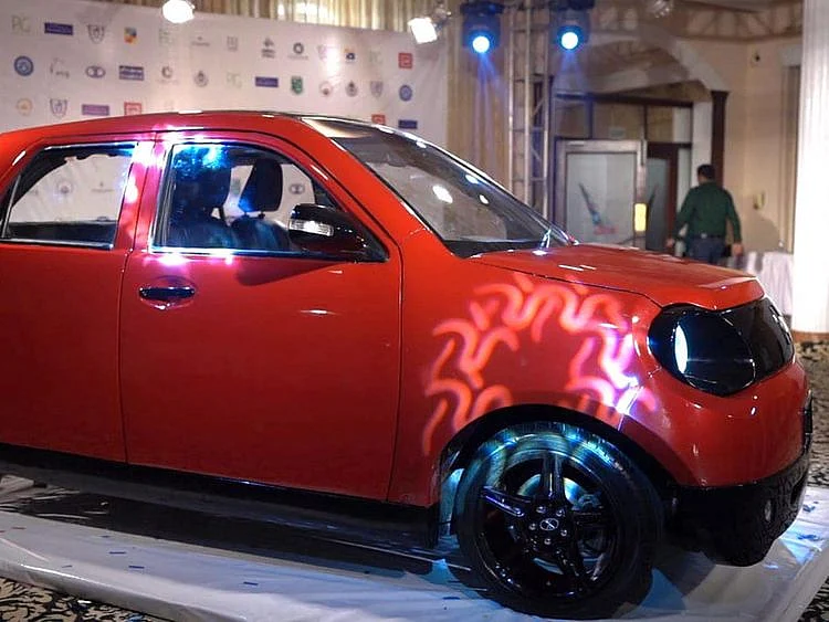 Protitype of Pakistan's first electric vehicle Nur-E75. 
