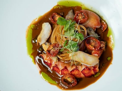 Watch: French-style seafood spaghetti with lobster bisque sauce and mussels