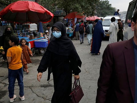 Afghans on a street in Kabul, on August 12, 2022.  The country is safer than it was when the hardline Islamist movement was fighting against US-led foreign forces and their Afghan allies.