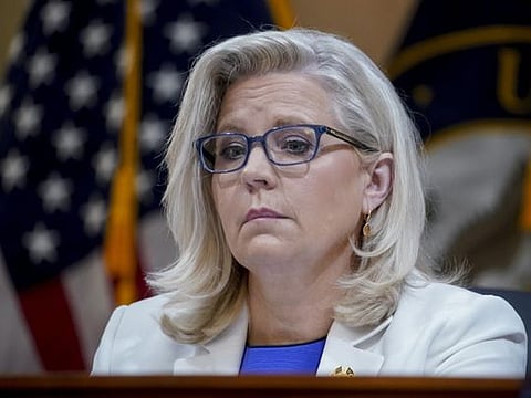 Liz Cheney at a hearing of the Select Committee to Investigate the January 6 attack on the US Capitol in Washington, D.C., on  July 21, 2022. 
