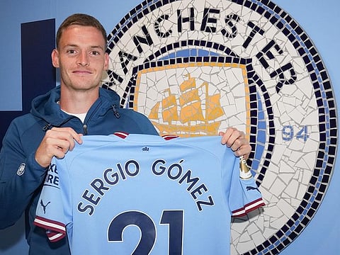 Sergio Gomez has joined Premier League champions Manchester City.