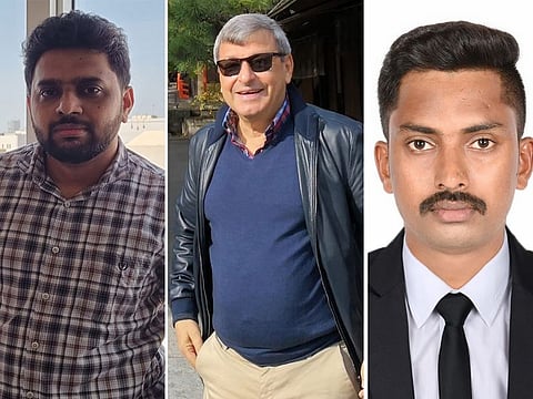 (L-R) Rajendran, Khalil and Sandeepa are the latest winners of Emirates Draw in UAE 