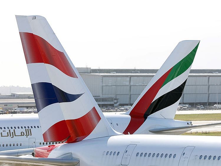 Stock - British Airways and Emirates
