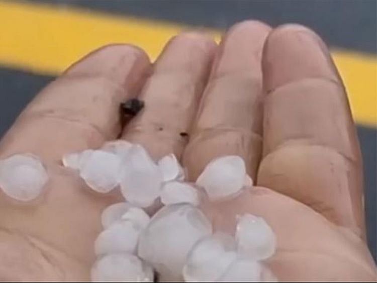 Hail in Hatta on August 21