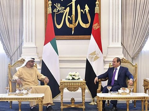 UAE President in Egypt, meets Egyptian President in Alamein city