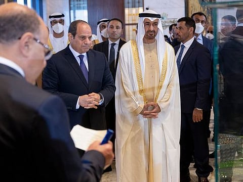 UAE President inspects tourist project in Al Alamein City with Egyptian President