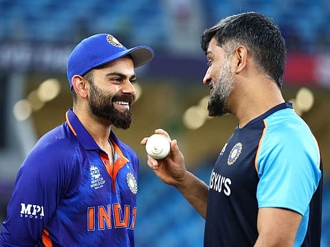 Virat Kohli and Mahendra Singh Dhoni, who have enjoyed special partnerships between them, speaking when Dhoni was the mentor of Indian team during the Twenty20 World Cup in UAE last year.