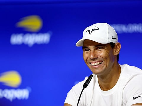 Rafael Nadal of Spain fields questions during media day before the start of the US Open at USTA Billie Jean King National Tennis Center in New York City.