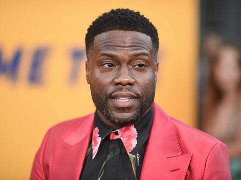 Kevin Hart arrives at the premiere of "Me Time" on Tuesday, Aug. 23, 2022, at the Regency Village Theatre in Los Angeles.