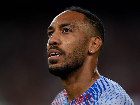 Barcelona forward Pierre-Emerick Aubameyang has reportedly been the victim of a violent robbery at his house in the Spanish city in the early hours of this morning - with several armed men breaking in and beating him.