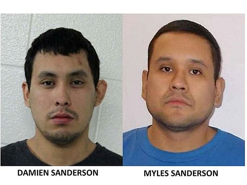 Damien Sanderson and Myles Sanderson, named by the Royal Canadian Mounted Police (RCMP) as suspects in stabbings in Canada's Saskatchewan province, are pictured in this undated handout image released by the RCMP September 4, 2022.