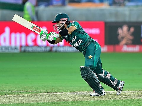 Mohammad Rizwan of Pakistan played crucial knock against India in DP World Asia Cup Super 4 clash in Dubai.