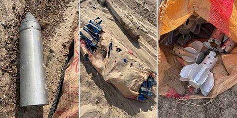 Armaments discovered inside an illegal resthouse. 