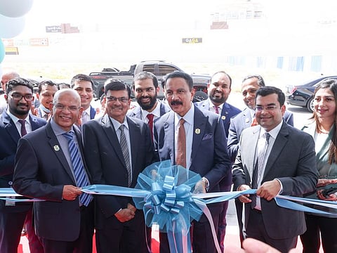 Dr. Azad Moopen, Founder Chairman and Managing Director of Aster DM Healthcare, inaugurates the Aster Clinic at Al Warqa, alongside Ms. Alisha Moopen- Deputy Managing Director of Aster DM Healthcare, Dr. Sherbaz Bichu, CEO of Aster Hospitals and Clinics, UAE, and other delegates from the company