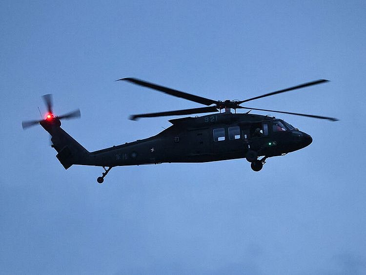 A UH-60 Black Hawk helicopter 
