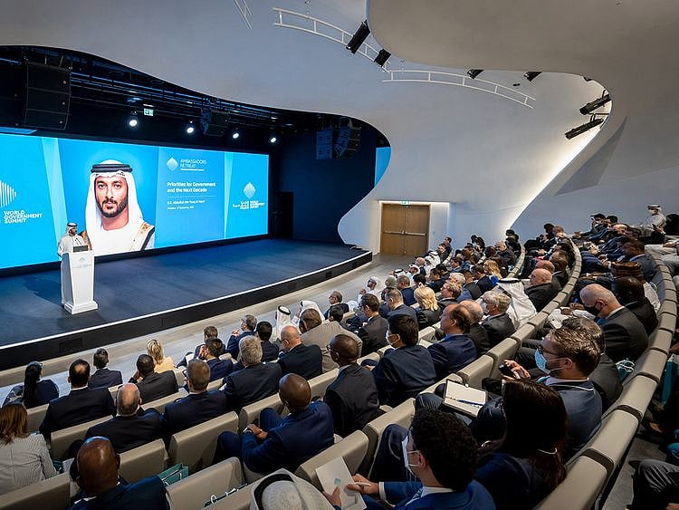 Abdullah bin Touq Al Marri, Minister of Economy, during the forum-1662809376940