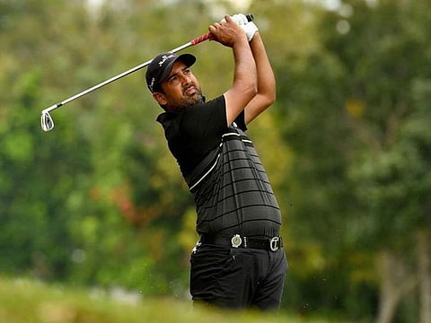 Shiv Kapur in action on the golf course.