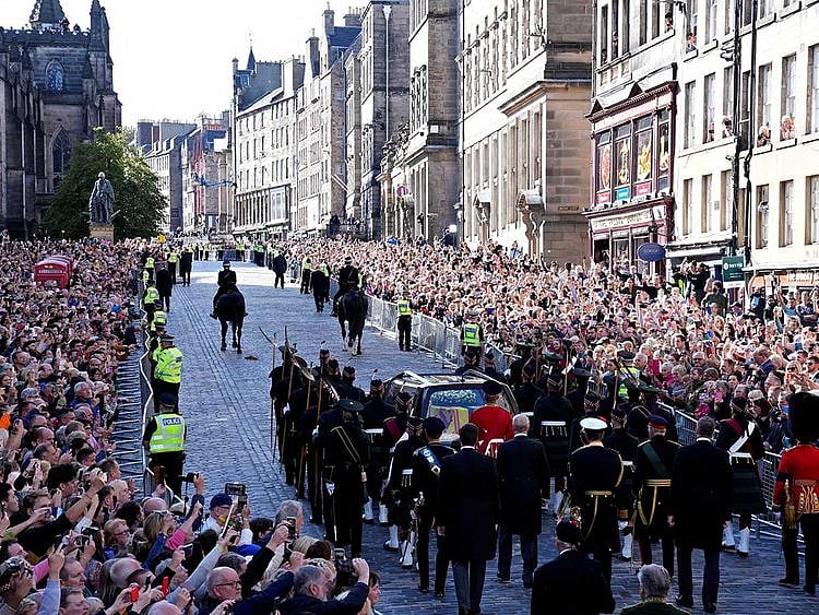 Queen coffin Edinburgh, Scotland
