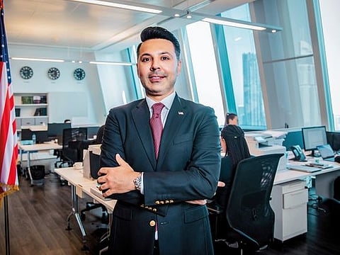 Shai Zamanian at the American Legal Center office in Downtown Dubai