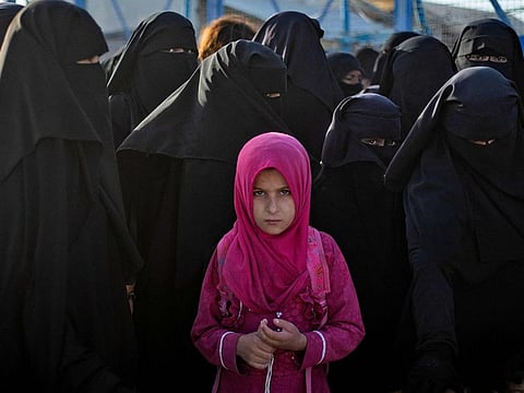 The Kurdish-run Al Hol camp, which holds relatives of suspected Daesh militants in the northeastern Hasakeh governorate, during a security operation by the Kurdish Asayish security forces and the special forces of the Syrian Democratic Forces, in this August 26, 2022 photo. 