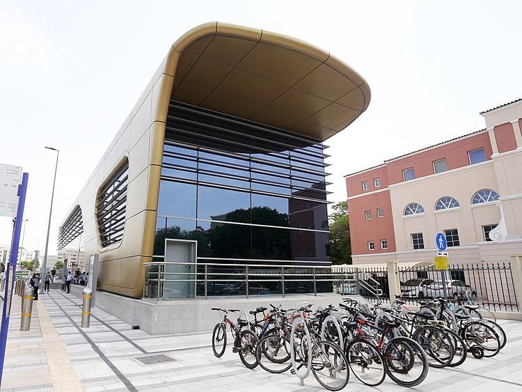 bicycles removed from dubai metro stations
