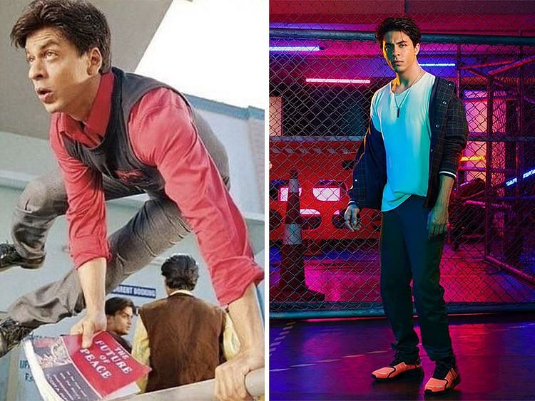 Shahrukh Khan (left) and Aryan Khan (right)