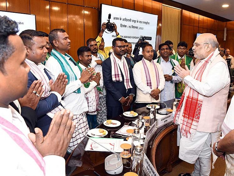 Assam tribals amit shah