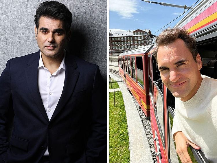 Arbaaz Khan(left) and Roger Federer (right)