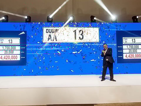 The sale topper was plate number AA 13