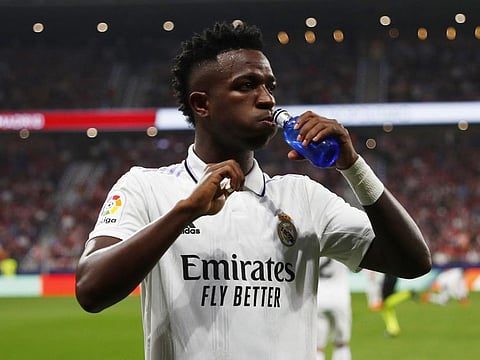Real Madrid's Vinicius Junior suffered racist abuse by fans during the match against Atletico Madrid.