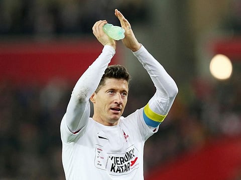 Poland captain Robert Lewandowski has pledged to wear Ukrainian colours on his sleeve at the Qatar World Cup to show solidarity with the country.