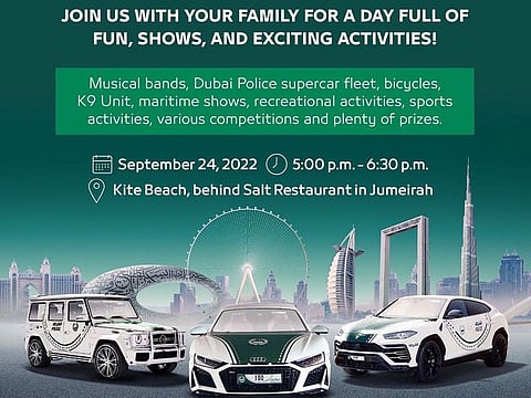 Dubai Police invite residents to join for a day full of fun, shows and exciting activities at Kite beach on Saturday