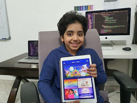 Hana's free iOS app, called 'Hanas', contains stories for children. She was inspired to come up with the app as she has realised that many parents do not find time to read stories for their children