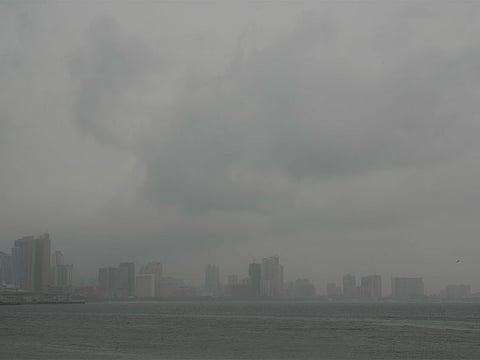 Rains start to pour as Typhoon Noru approaches Manila, Philippines.