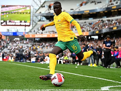 Australia's teenage striker Garang Kuol could be heading to the Qatar World Cup in November.