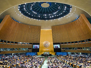 Secretary-General of the United Nations Antonio Guterres addresses the General Assembly at the United Nations headquarters in New York on September 15, 2022.