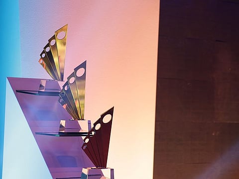 Sharjah Government Communication Award trophies 